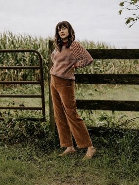 Everlane Brown Baby Cord Relaxed Straight Pant 10